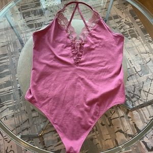 Express Halter Top Bodysuit - Purple Size L
